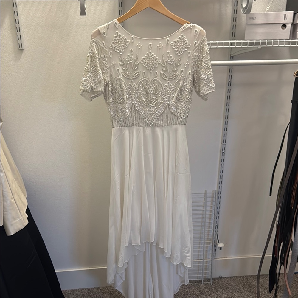 Elegant White Embellished Dress